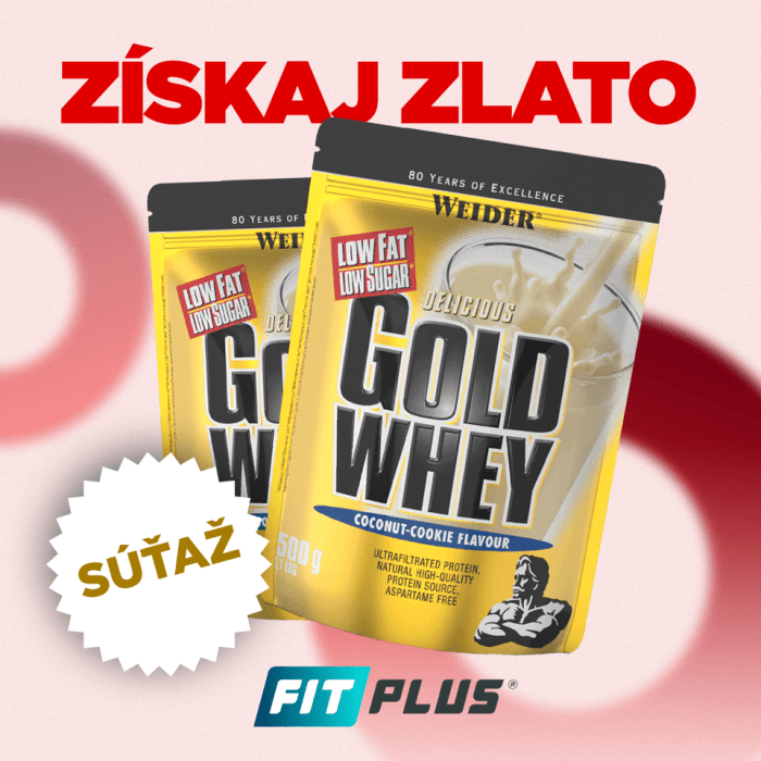 SUTAZ, olympiada, ziskaj zlato, fit plus, protein, gold whey, weider