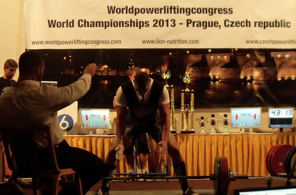 Martin Beránek a jeho záverečný pokus súťaže 290 kg.