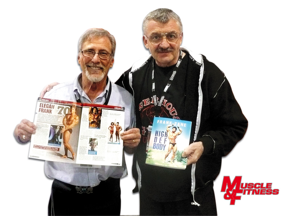 S Frankom na Olympia Weekende 2014 v Las Vegas. Venoval mi svoju najnovšiu knižku High Def Body, ja som mu na oplátku priniesol M&F s článkom k jeho 70. narodeninám.